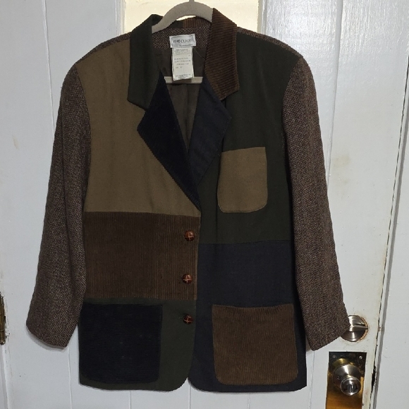 Kim Bolton Jackets & Blazers - VTG Kim Bolton Womens Wool Jacket Blazer W/Cotton Corduroy Earthtones‎ Sz 12 EUC